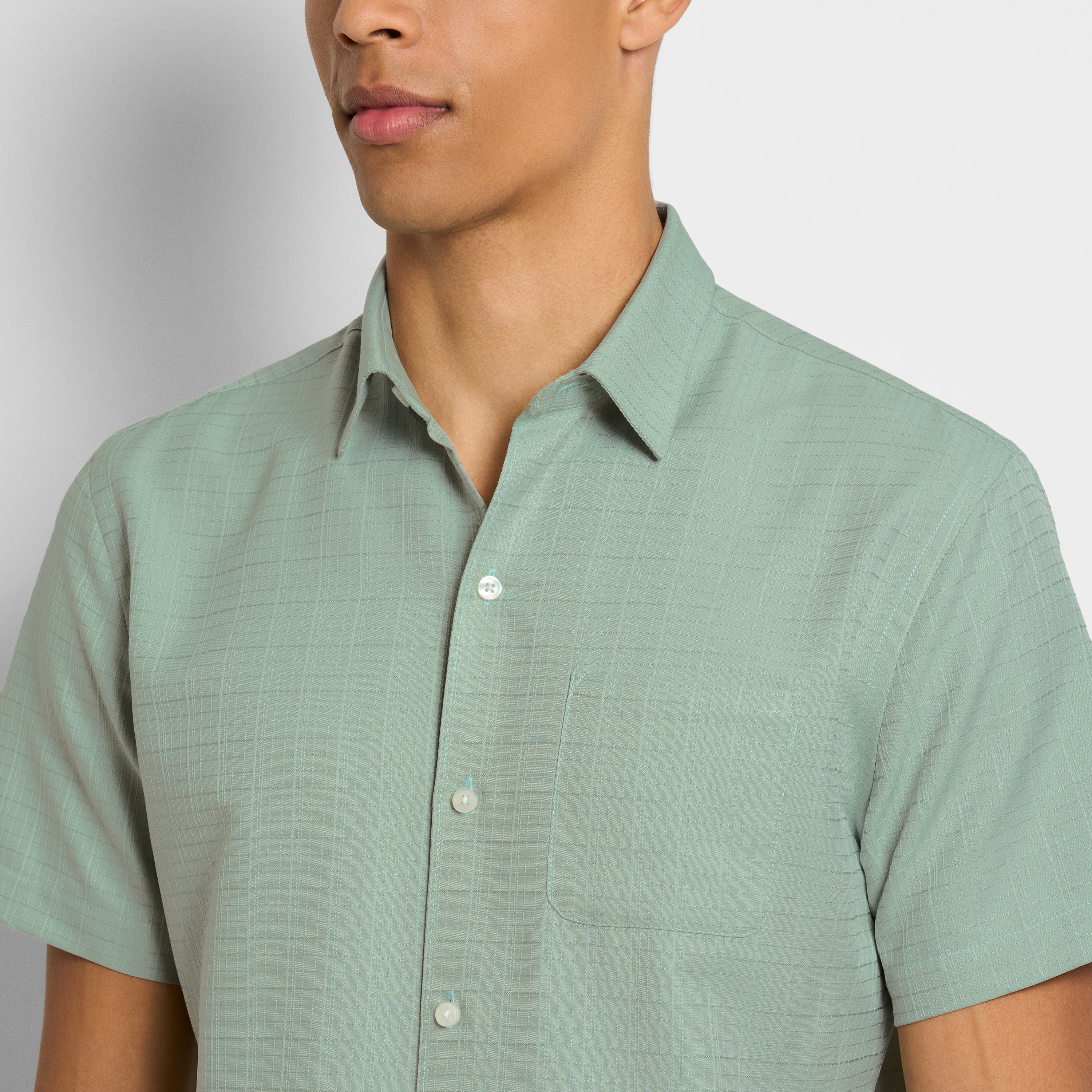 Weekend Texture Camp Solid Shirt - Regular Fit