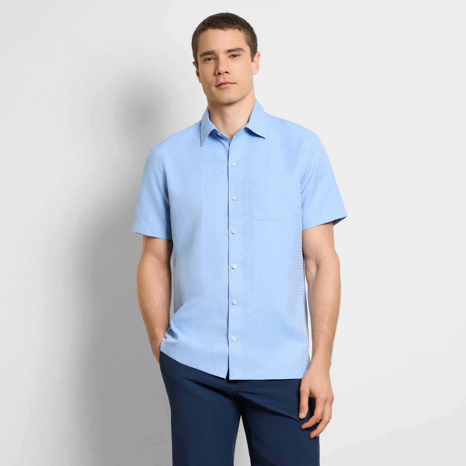 Weekend Texture Camp Solid Shirt - Regular Fit