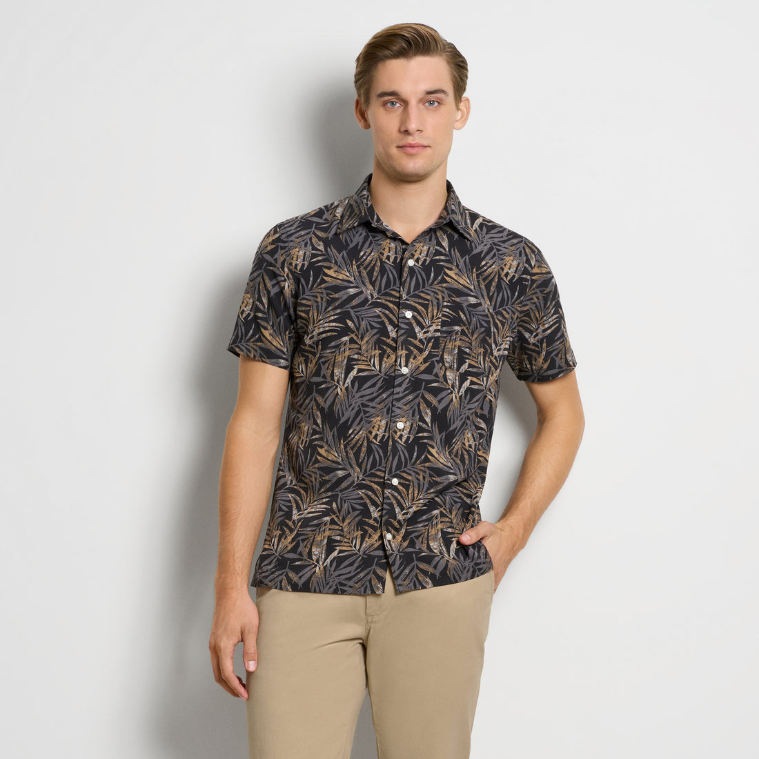 Weekend Palm Print Camp Shirt - Regular Fit