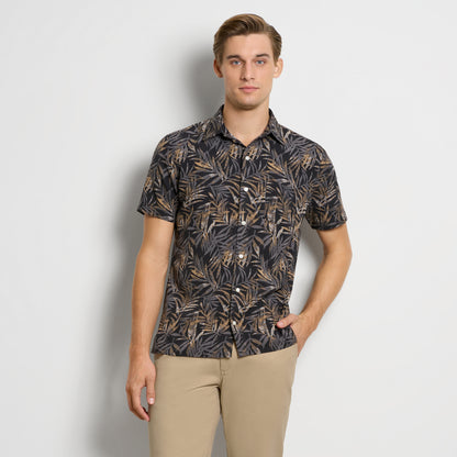 Weekend Palm Print Camp Shirt - Regular Fit