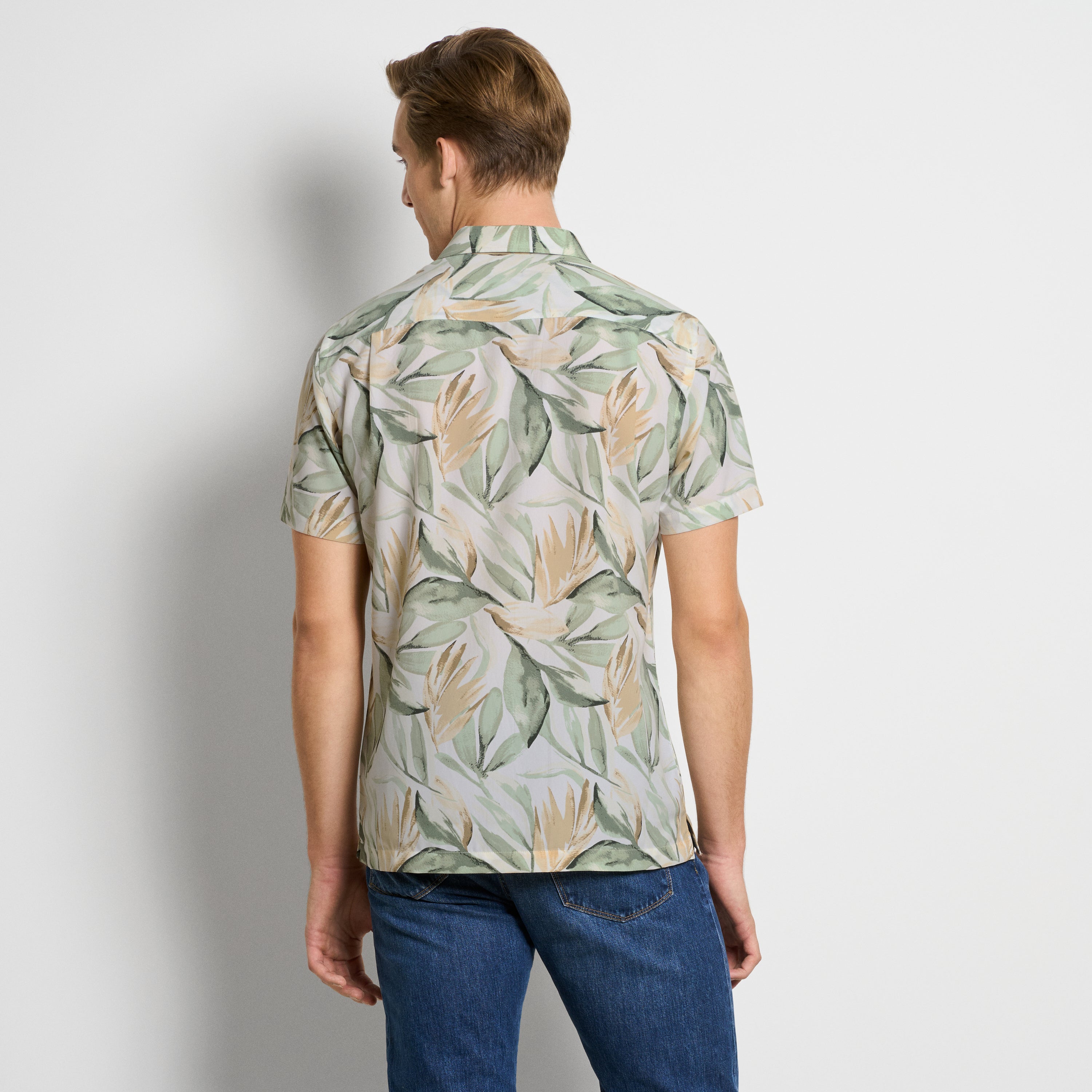 Weekend Foliage Print Camp Shirt - Regular Fit