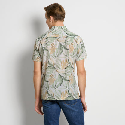 Weekend Foliage Print Camp Shirt - Regular Fit