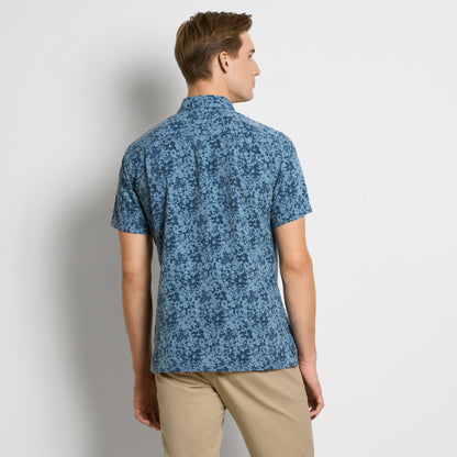 Weekend Asphalt Print Camp Shirt - Regular Fit