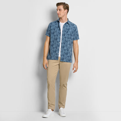 Weekend Asphalt Print Camp Shirt - Regular Fit