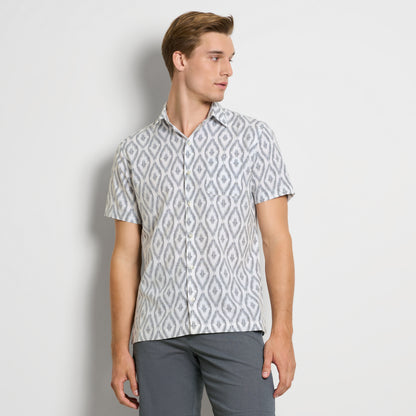Weekend Ikat Print Camp Shirt - Regular Fit