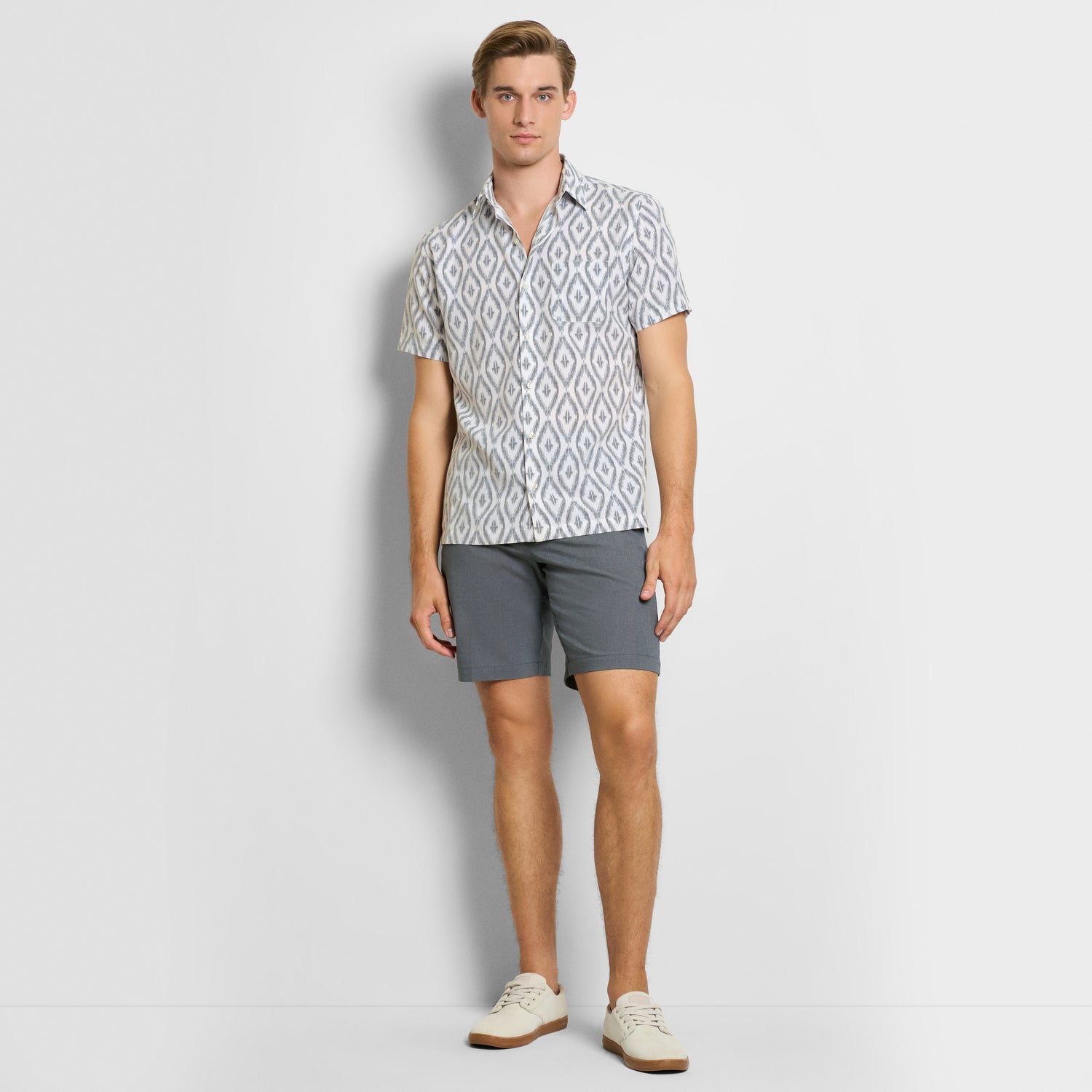 Weekend Ikat Print Camp Shirt - Regular Fit