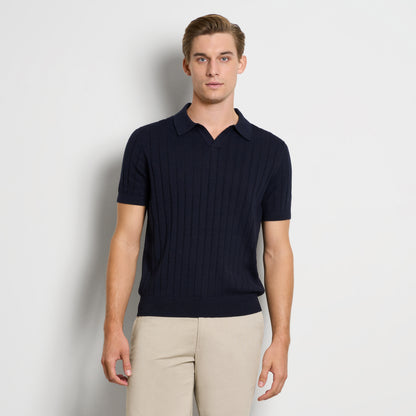 Smart Temp Short Sleeve Sweater Johnny Collar Polo