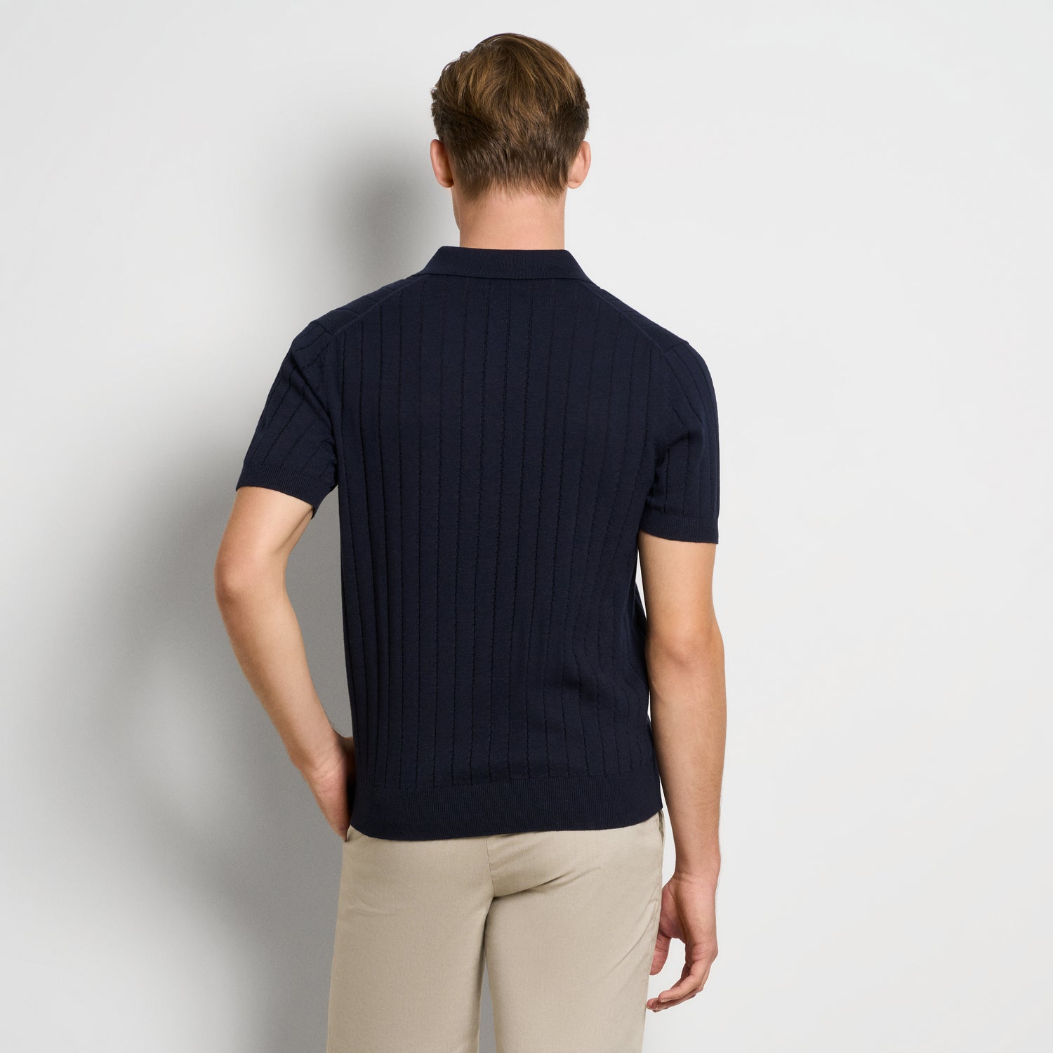 Smart Temp Short Sleeve Sweater Johnny Collar Polo
