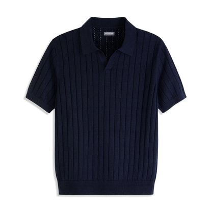 Smart Temp Short Sleeve Sweater Johnny Collar Polo