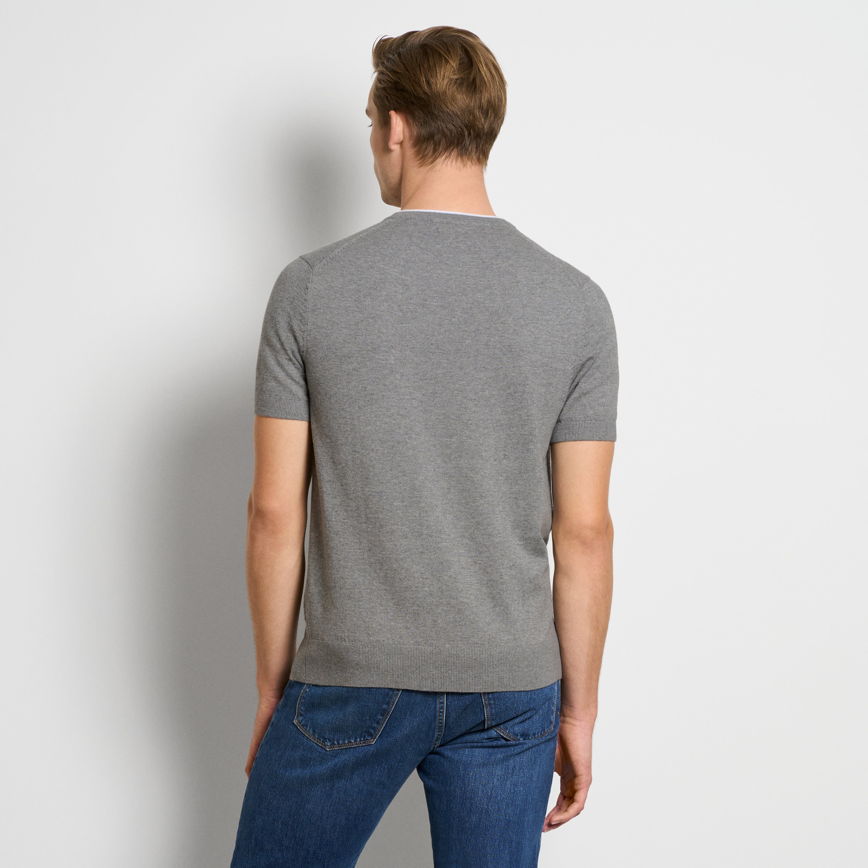 Smart Temp Short Sleeve Crewneck Sweater Knit Top