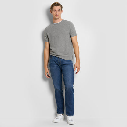 Smart Temp Short Sleeve Crewneck Sweater Knit Top