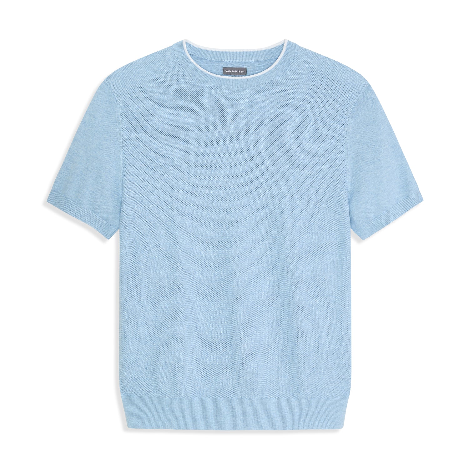Smart Temp Short Sleeve Crewneck Sweater Knit Top