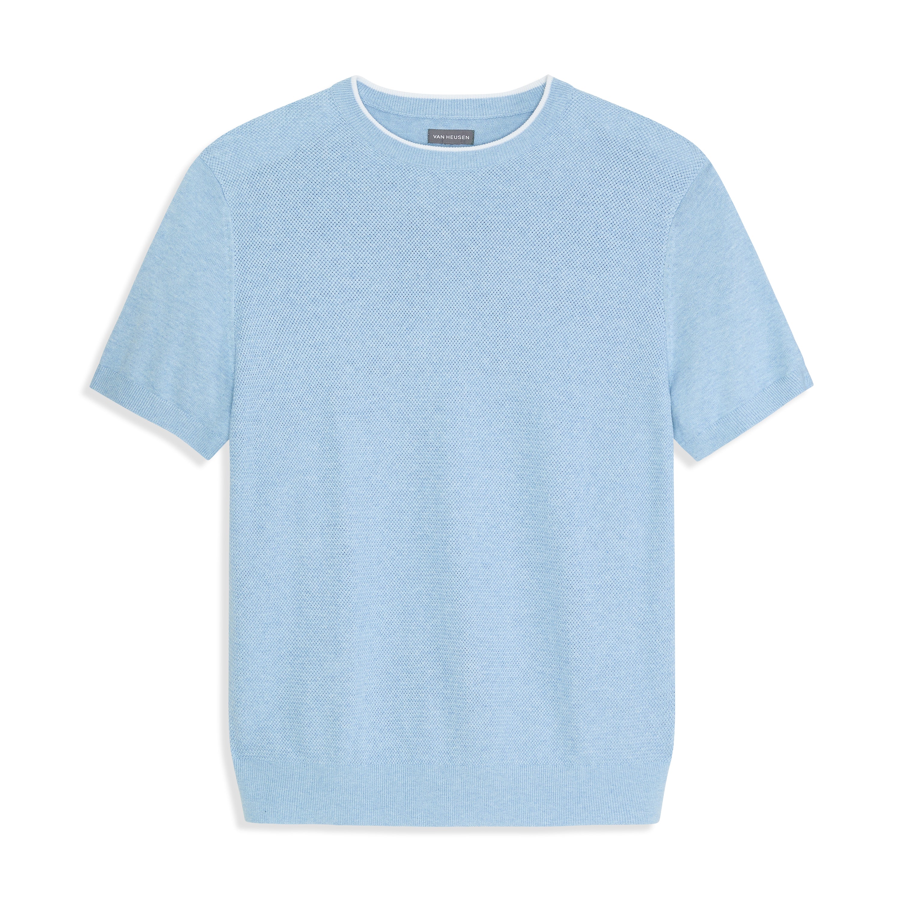Smart Temp Short Sleeve Crewneck Sweater Knit Top