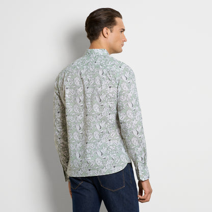 Cronbie Long Sleeve Slim Fit Stain Shield Tulip Print Shirt