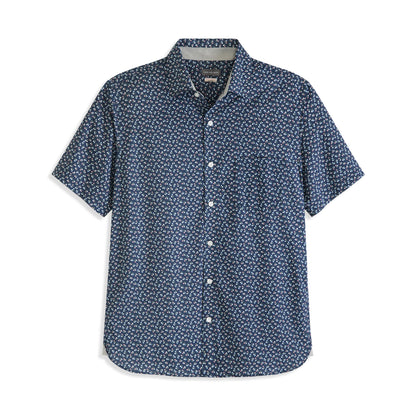 Folsen Short Sleeve Stain Shield Ditzy Print - Slim Fit