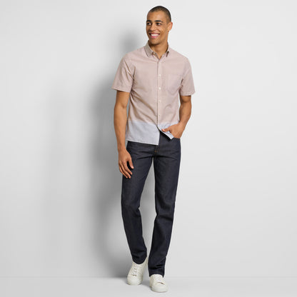 Folsen Short Sleeve Stain Shield Bobbin Print Shirt - Slim Fit