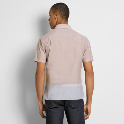 Folsen Short Sleeve Stain Shield Bobbin Print Shirt - Slim Fit