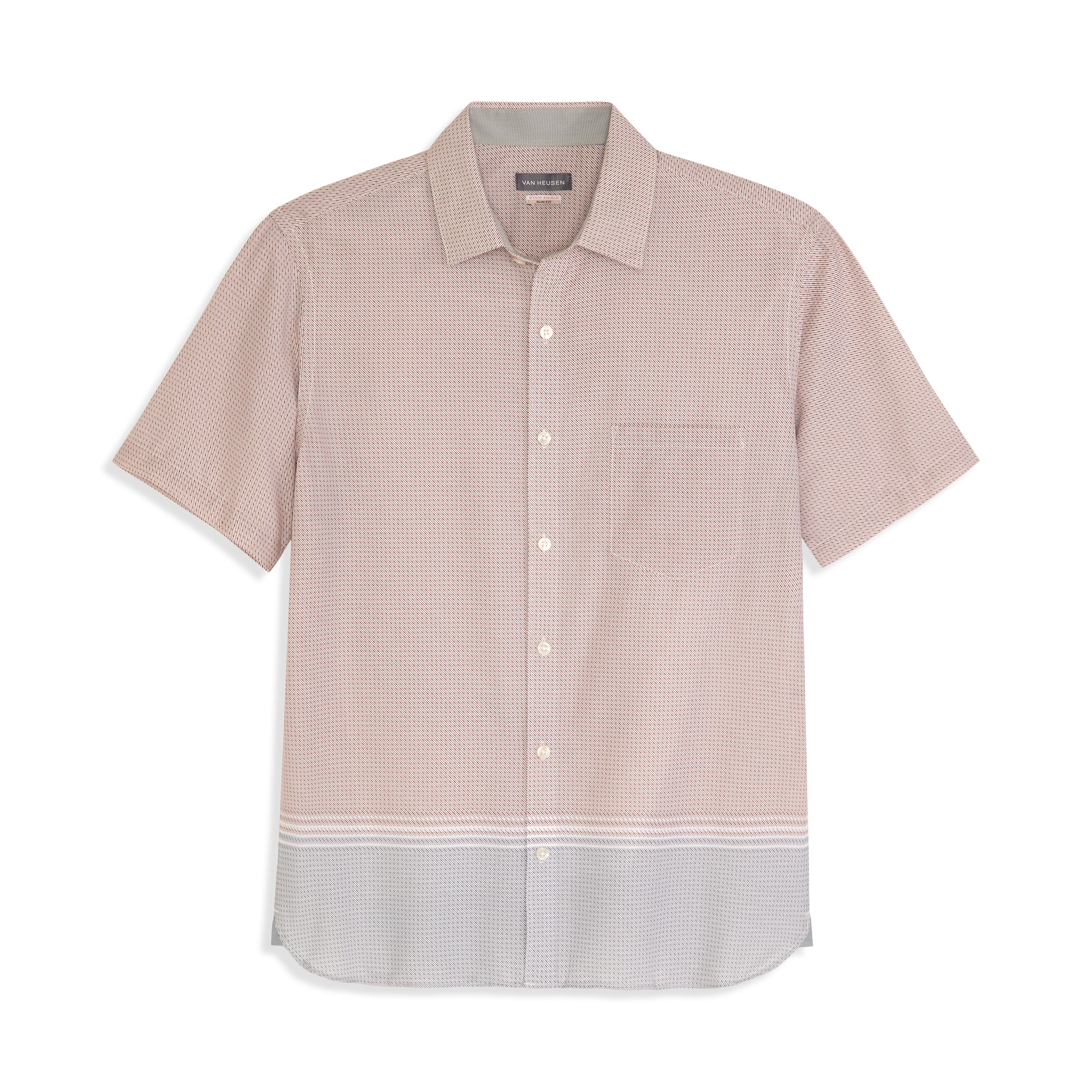 Folsen Short Sleeve Stain Shield Bobbin Print Shirt - Slim Fit