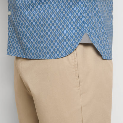 Folsen Short Sleeve Stain Shield Open Geo Print Shirt - Slim Fit