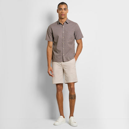 Folsen Short Sleeve Stain Shield Pavers Print Shirt - Slim Fit