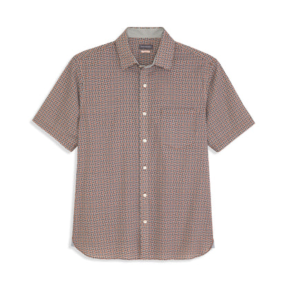 Folsen Short Sleeve Stain Shield Pavers Print Shirt - Slim Fit