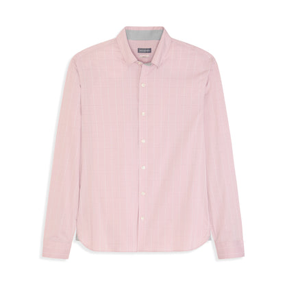 Cronbie Long Sleeve Slim Fit Stain Shield Grid Pattern Shirt