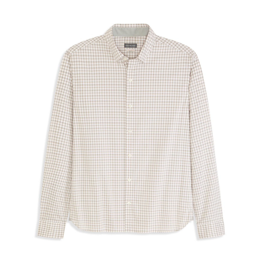 Cronbie Long Sleeve Slim Fit Stain Shield Mini Multi Plaid Shirt