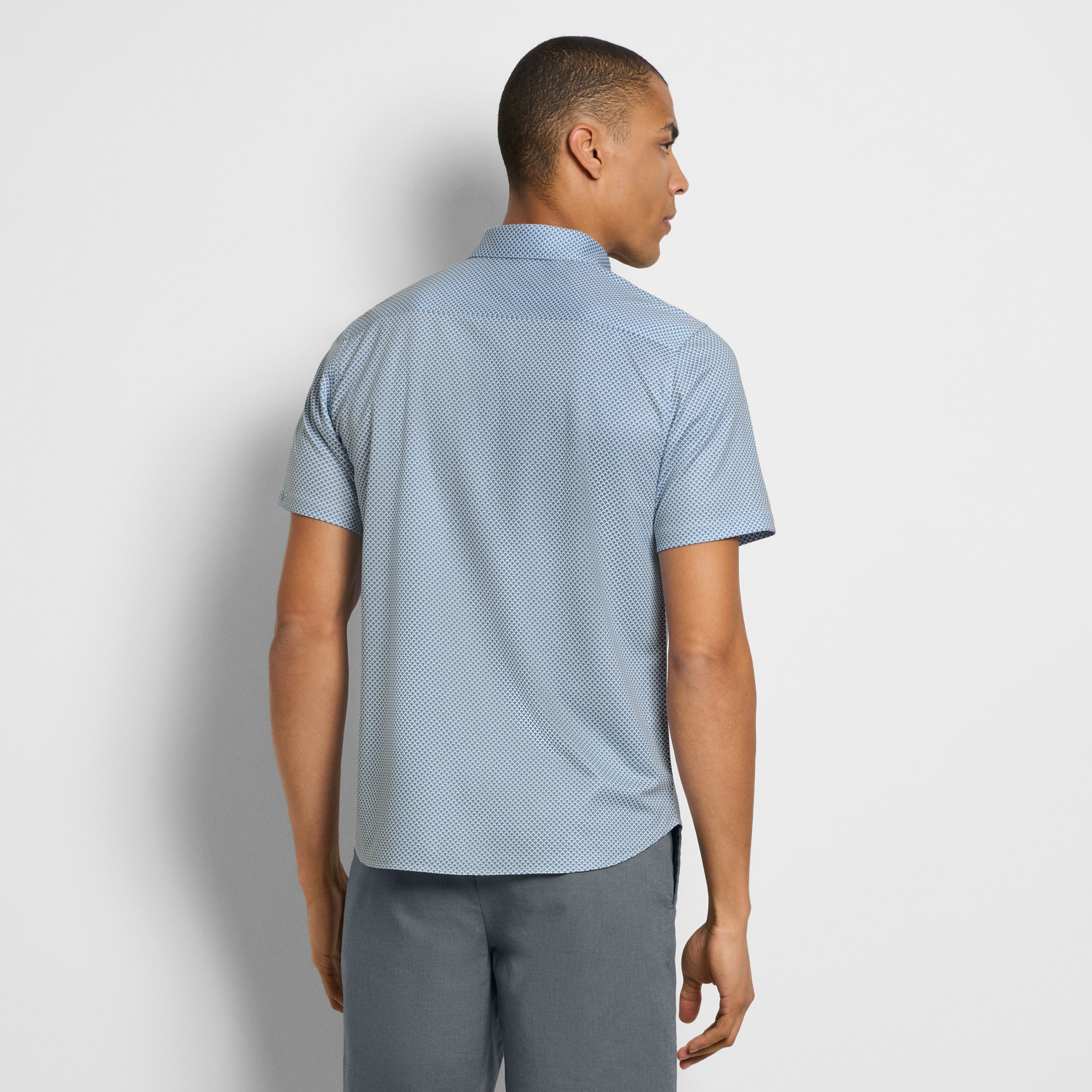 Performance Pique Paver Print Shirt - Slim Fit