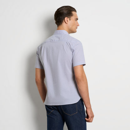 Folsen Short Sleeve Stain Shield Tiny Geo Print Shirt - Slim Fit