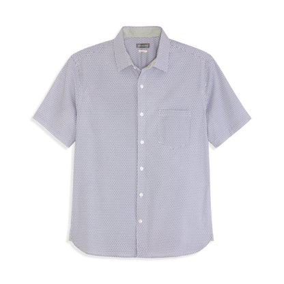 Folsen Short Sleeve Stain Shield Tiny Geo Print Shirt - Slim Fit