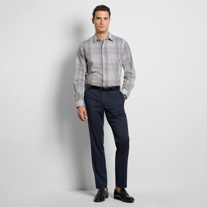 Wrinkle Free Long Sleeve Shirt Ombre Grid