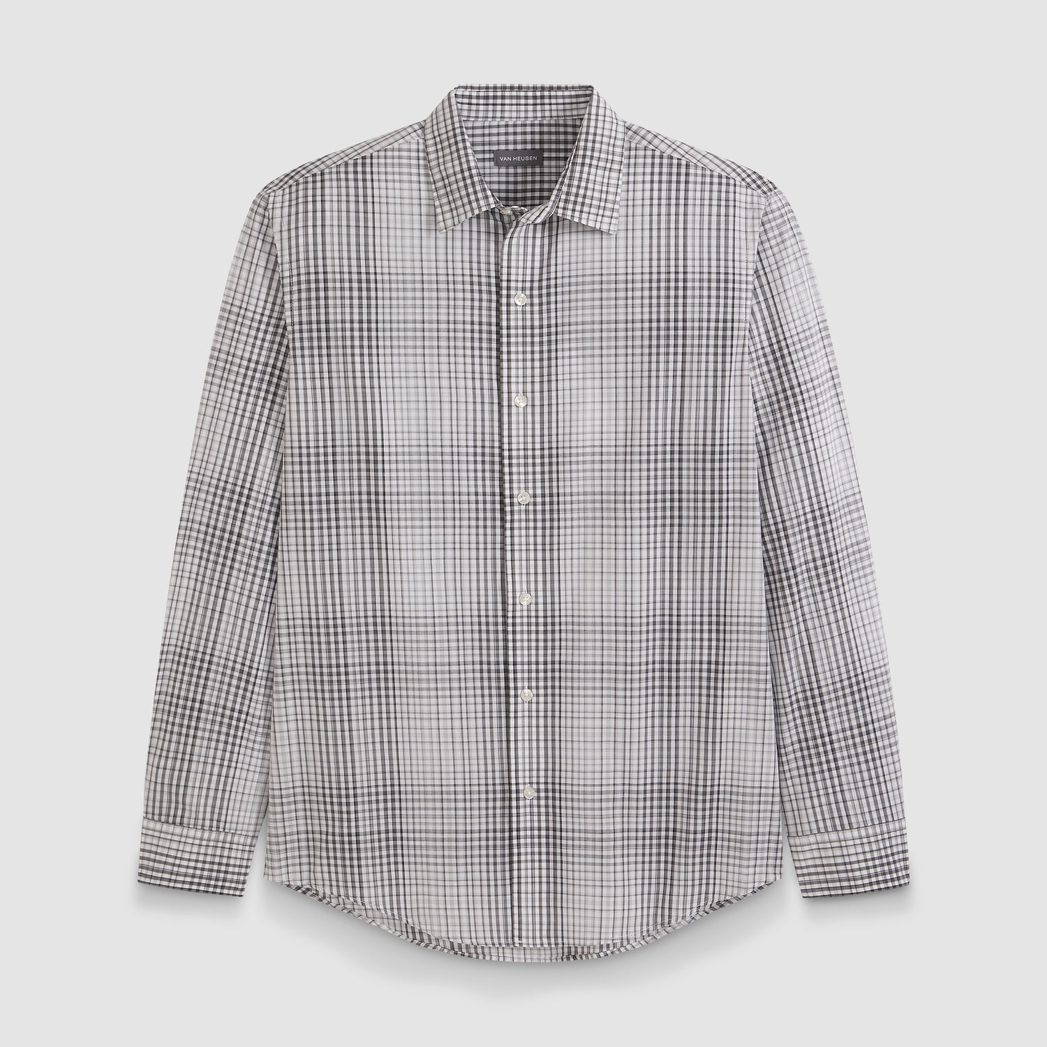 Wrinkle Free Long Sleeve Shirt Ombre Grid