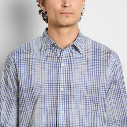 Wrinkle Free Long Sleeve Shirt Ombre Grid