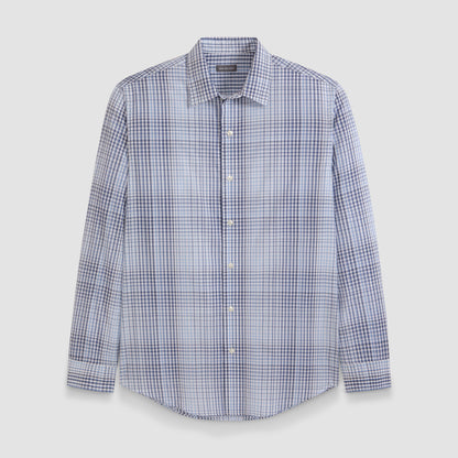 Wrinkle Free Long Sleeve Shirt Ombre Grid