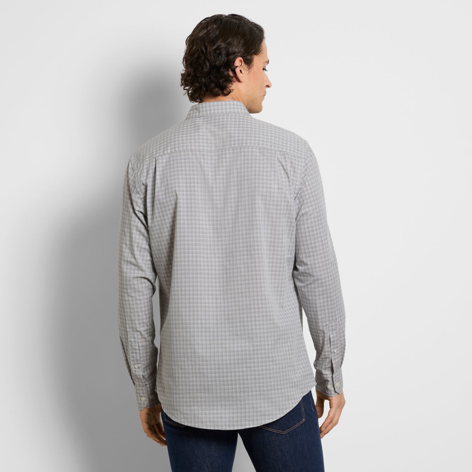 Wrinkle Free Long Sleeve Shirt Mini Plaid