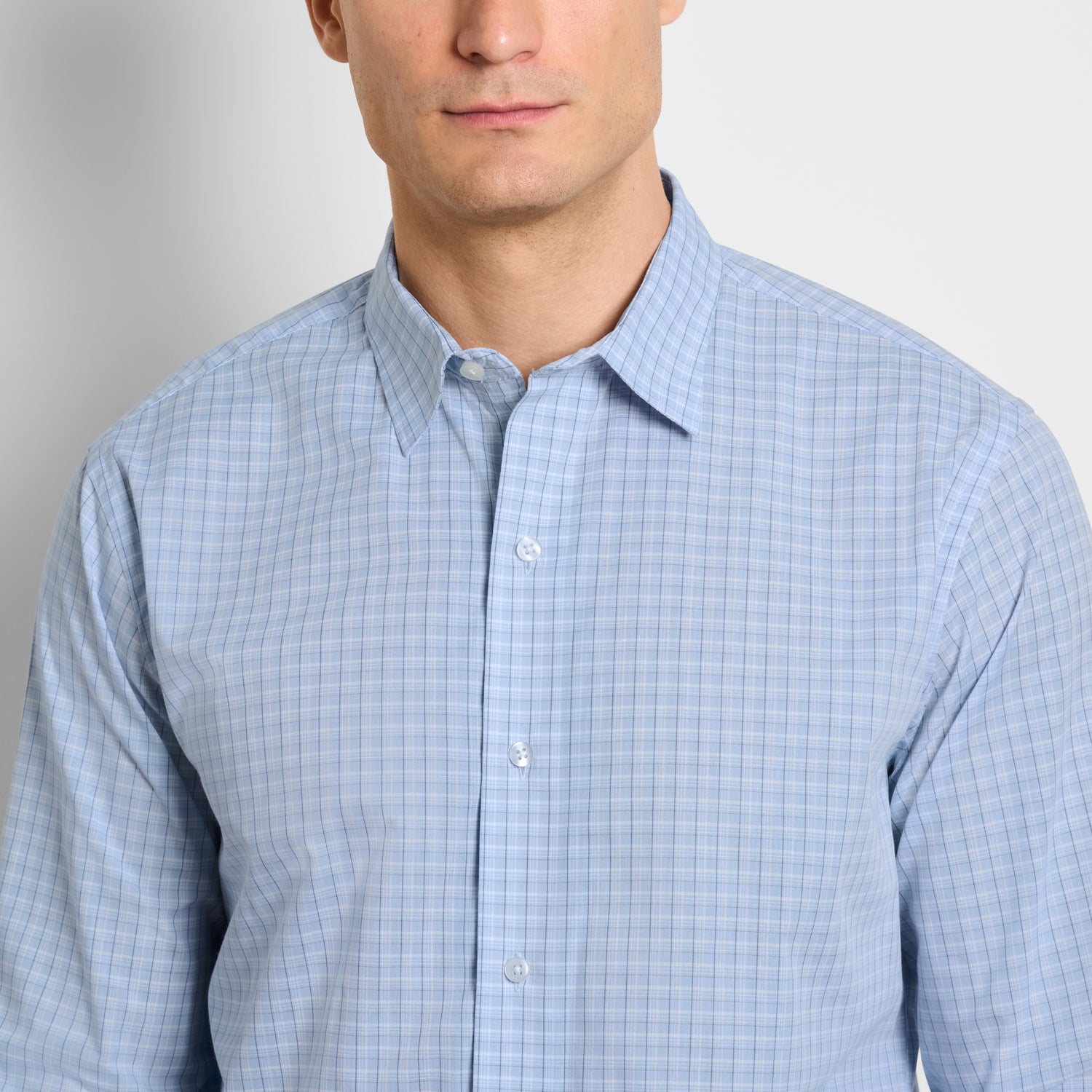 Wrinkle Free Long Sleeve Shirt Mini Plaid