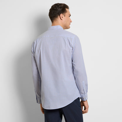 Wrinkle Free Long Sleeve Shirt End on End Plaid