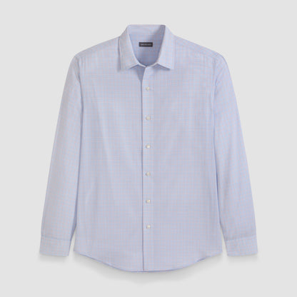 Wrinkle Free Long Sleeve Shirt End on End Plaid