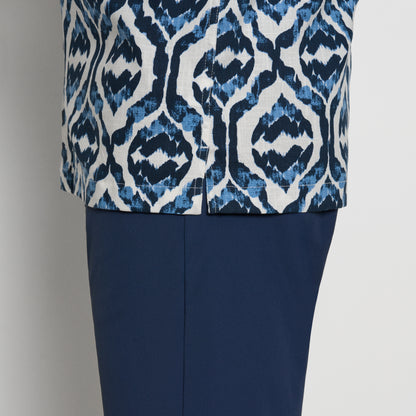 Ikat Print Texture Camp Shirt