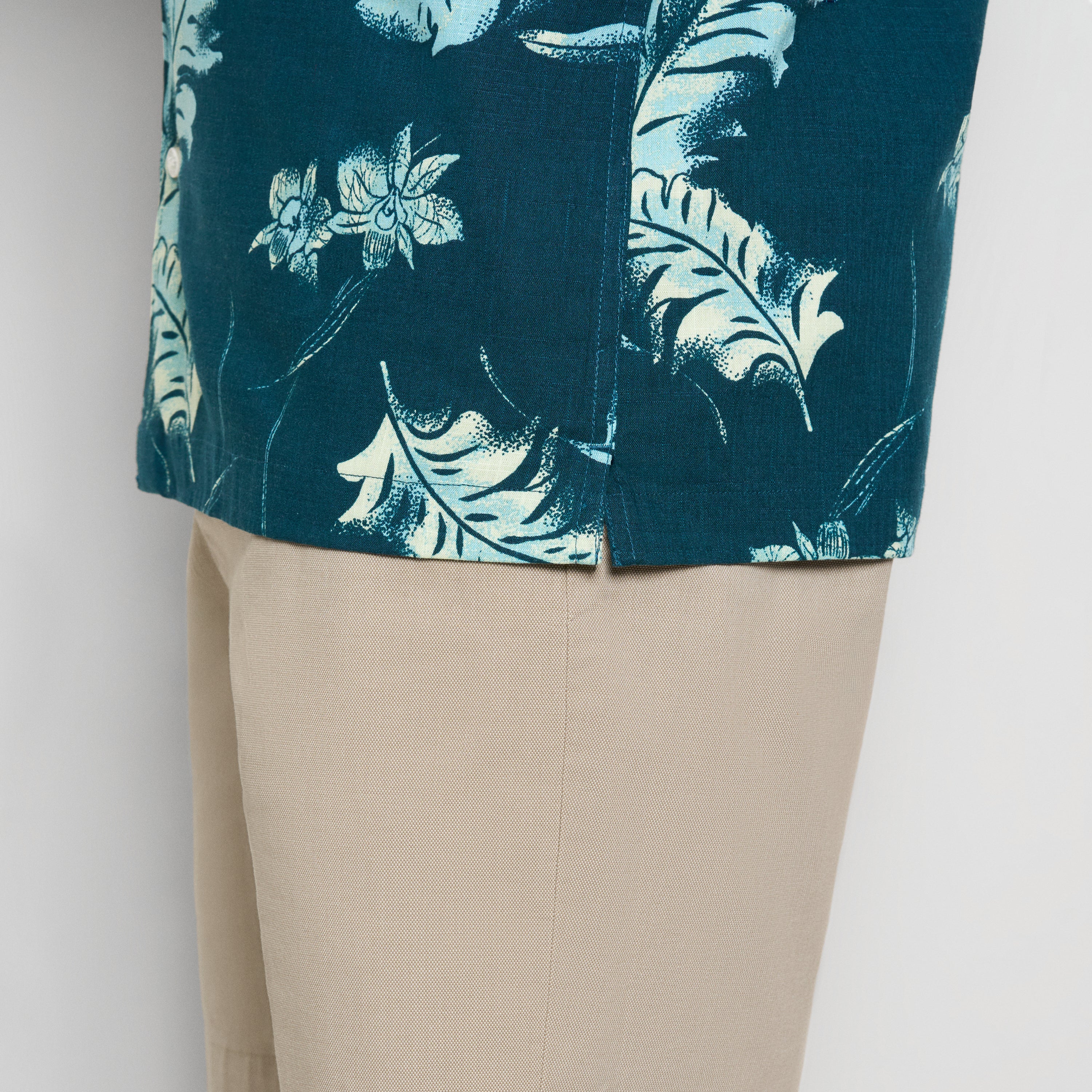 Orchid Print Texture Camp Shirt