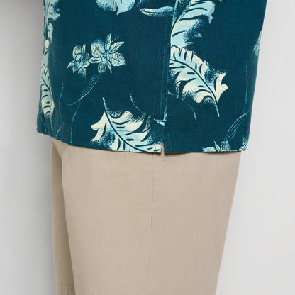 Orchid Print Texture Camp Shirt