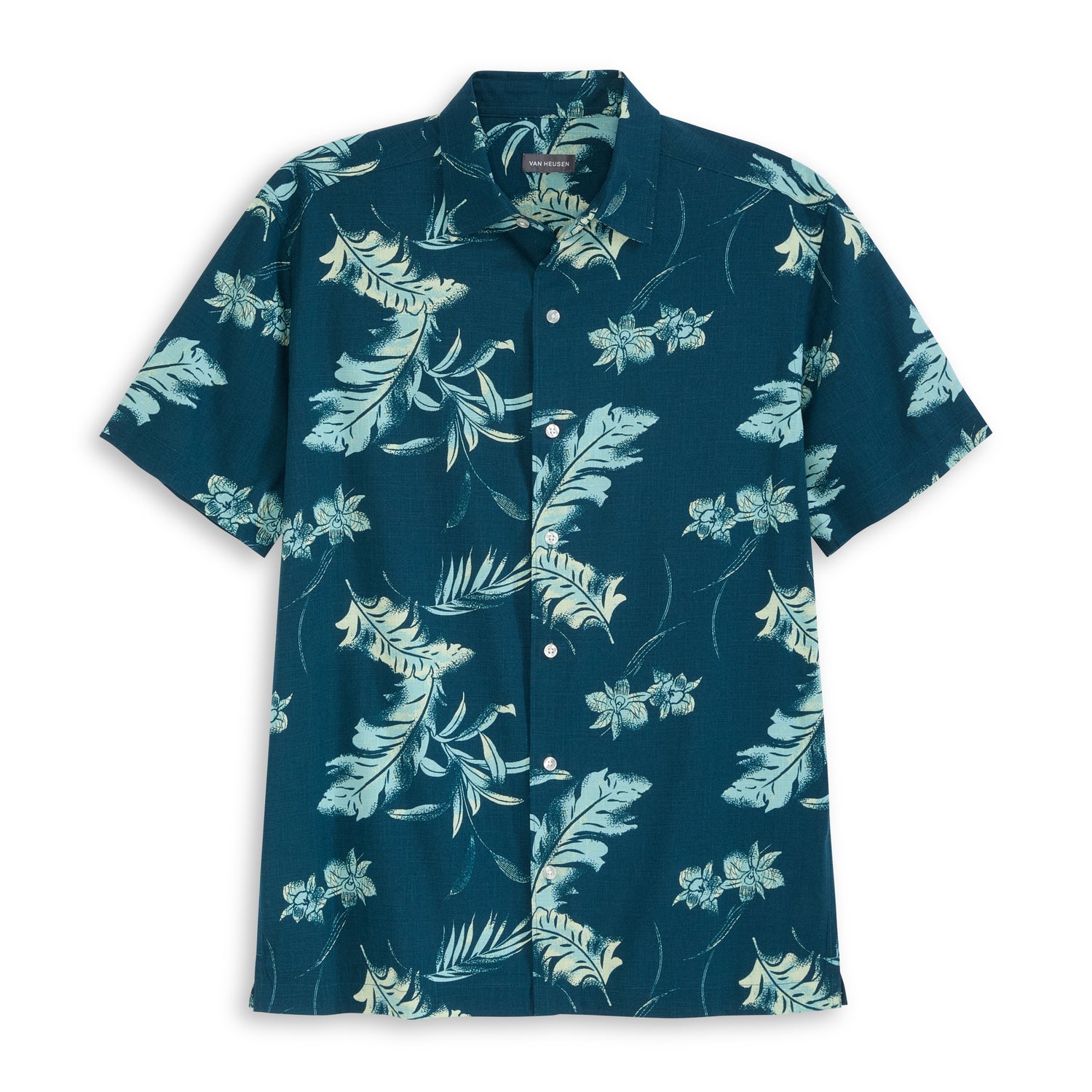 Orchid Print Texture Camp Shirt