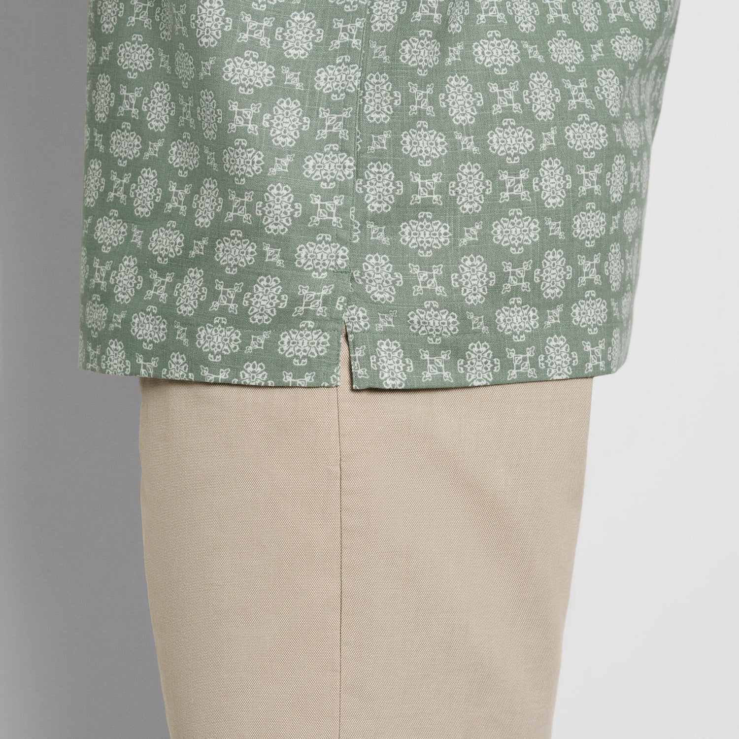 Geo Print Texture Camp Shirt
