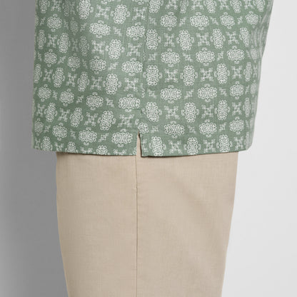 Geo Print Texture Camp Shirt