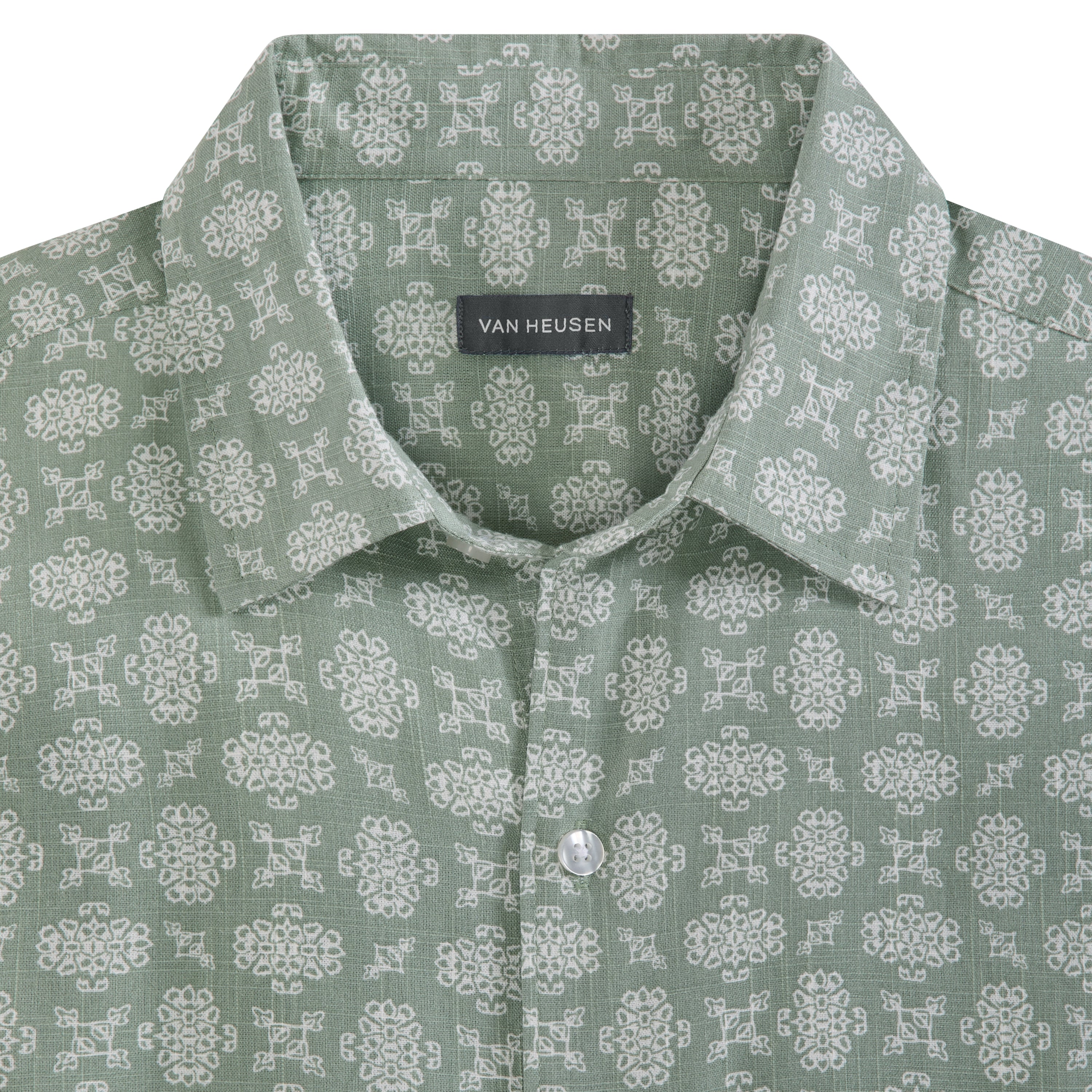 Geo Print Texture Camp Shirt