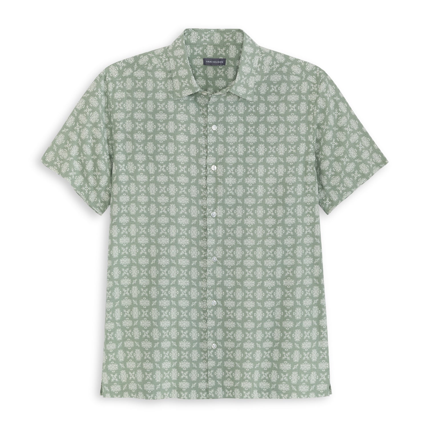 Geo Print Texture Camp Shirt