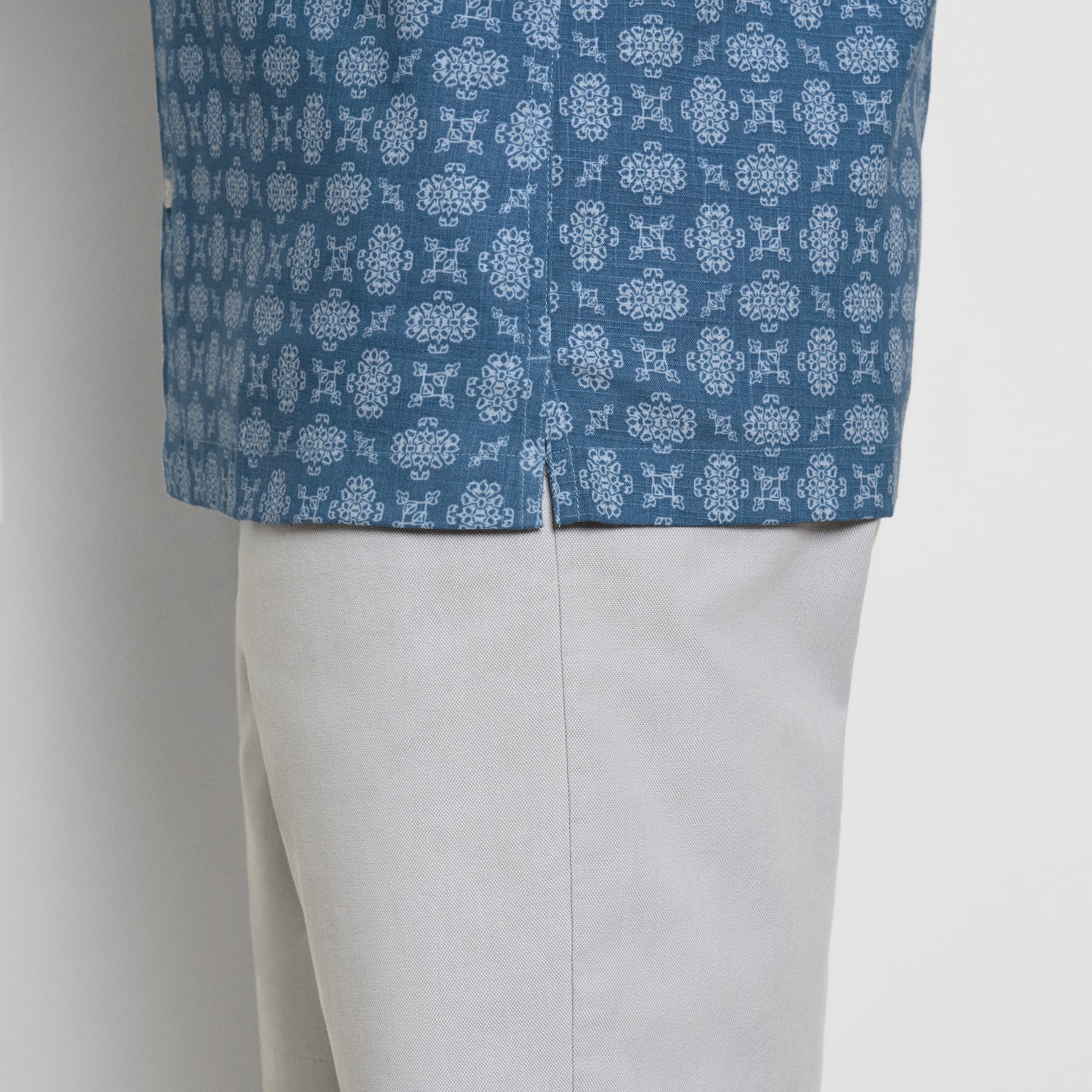 Geo Print Texture Camp Shirt