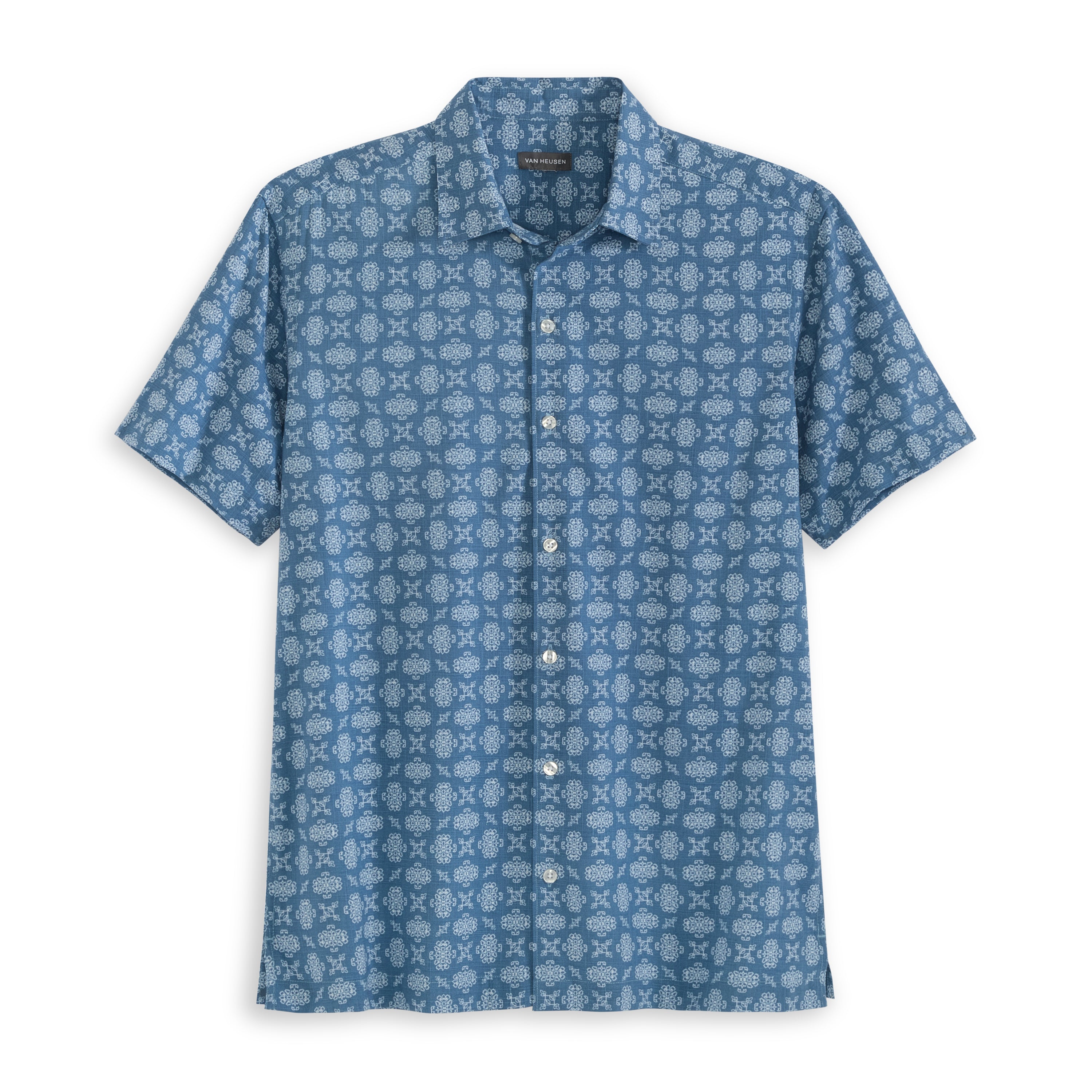 Geo Print Texture Camp Shirt