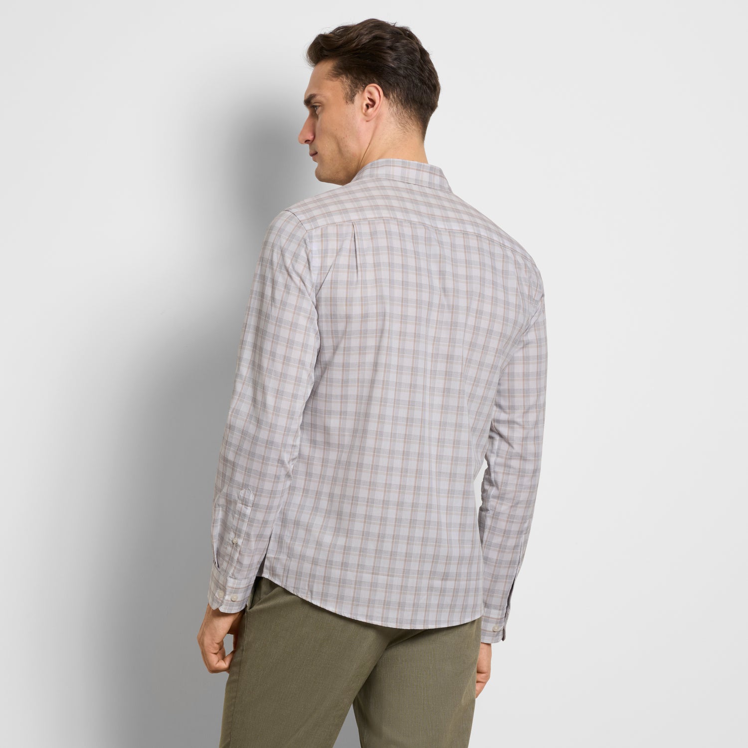 Wrinkle Free Long Sleeve Shirt Open Check