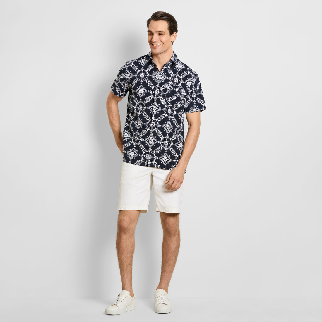 Weekend Printed Short Sleeve Camp Shirt